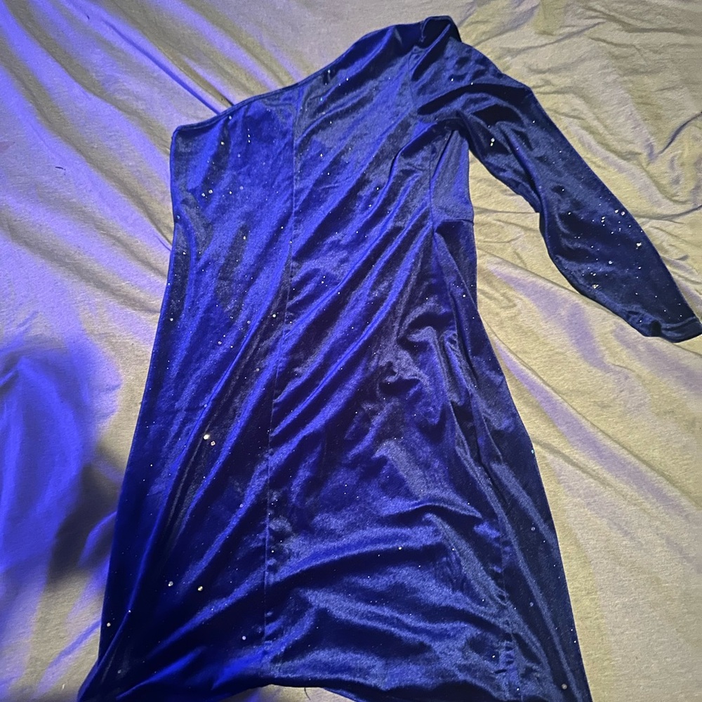 blue sparky formal dress